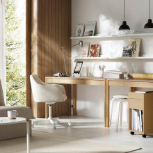 TONSTAD مكتب, قشرة سنديان, 140x75 سم