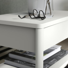 TONSTAD طاولة جانبية, أبيض-عاجي, 64x40 سم