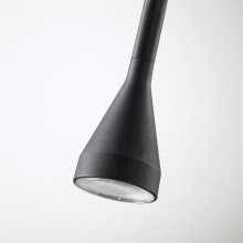 NÄVLINGE مصباح توجيهي بملقط LED, أسود