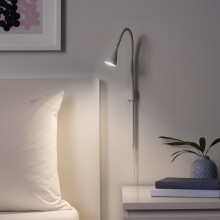 NÄVLINGE مصباح موجّه حائط /مشبك LED, أبيض