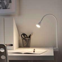 NÄVLINGE مصباح موجّه حائط /مشبك LED, أبيض