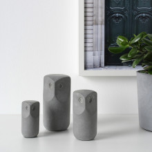 TONAD زينة طقم من 3, بومة/رمادي