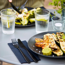 FÄRGKLAR طقم تقديم من 18 قطعة., مطفي رمادي غامق