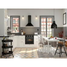 ENKÖPING باب زجاج, أبيض مظهر الخشب, 30x60 سم