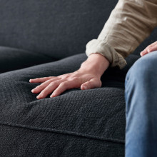 ESSEBODA كنبة 3 مقاعد, Knäbäck/فحمي بتولا