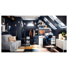 LYCKSELE MURBO كنبة-تخت بمقعدين, Knisa رمادي فاتح