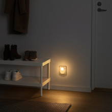MÖRKRÄDD إضاءة ليلية LED مع حساس, أبيض