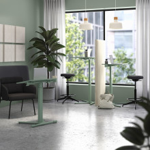 MITTZON طاولة لابتوب بعجلات, أخضر, 66x50 سم