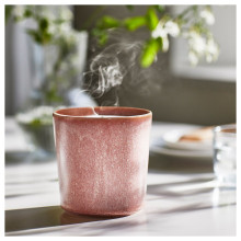 LUGNARE شمعة معطرة في برطمان خزفي, ياسمين/زهري, 50 س