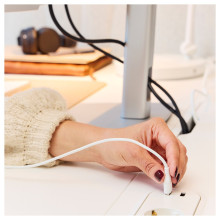 MITTZON مكتب, أبيض, 160x80 سم