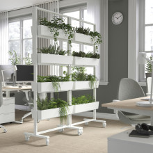 MITTZON إطار بعجلات/حاوية, أبيض, 85x205 سم