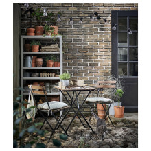 TÄRNÖ كرسي، خارجي, قابل للطي أسود/بني فاتح