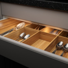 MITTLED شريط ليد لدرج مطبخ مع حساس, خافض للضوء أبيض, 56 سم