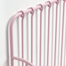 MINNEN تخت قابل للتمديد مع قاعدة شرائحية, زهري فاتح, 80x200 سم