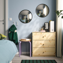 SVARTBJÖRK مرآة محدبة للزينة, أسود, 41 سم