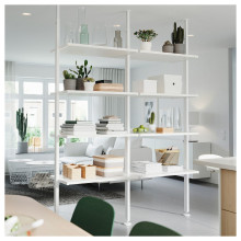 ELVARLI تشكيلة تخزين مفتوح, أبيض, 175x51x222-350 سم