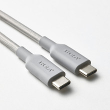 LILLHULT كيبل USB-C to USB-C, رمادي فاتح, 1.5 م