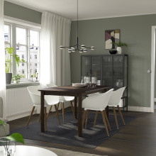 STRANDTORP طاولة قابلة للتمديد, بني, 150/205/260x95 سم