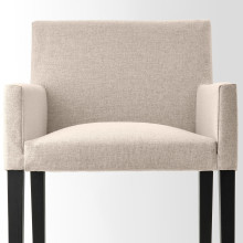 STRANDTORP / MÅRENÄS طاولة مع 6 كراسي, بني/أسود Gunnared بيج, 150/205/260 سم