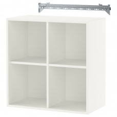 EKET وحدة رف حائطية مع 4 حجيرات, أبيض, ‎70x35x70 سم‏