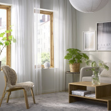 LILL زوج برادي شبكية, أبيض/مع جيب عصا, 280x300 سم