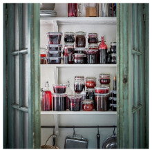 STÖRTSKÖN شمع صغير معطّر, توت/أحمر, 3.5 س