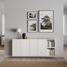 EKET تشكيلة خزانة حائطية, أبيض, 175x35x70 سم