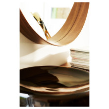 STOCKHOLM مرآة, قشرة خشب الجوز, 60 سم