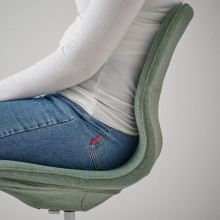 LÅNGFJÄLL كرسي اجتماعات, Gunnared أخضر-رمادي/أبيض