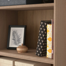 LANESUND مكتبة, رمادي-بني, 121x37x152 سم