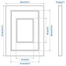 EDSBRUK برواز, أبيض, 21x30 سم