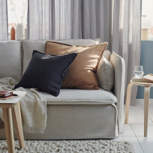 DYTÅG غطاء وسادة, بيج غامق, 65x65 سم