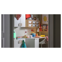 LÄRANDE مكتب مع وحدة تخزين قابلة للسحب, أبيض, 120x58 سم