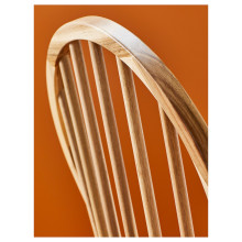 DANDERYD / SKOGSTA طاولة و 4 كراسي, أبيض/سنط, 130 سم