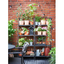 LÄCKÖ وحدة أرفف، خارجية, رمادي, 61x160 سم