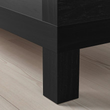 LACK طاولة تلفزيون, أسود-بني, 120x35x36 سم
