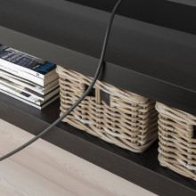 LACK طاولة تلفزيون, أسود-بني, 120x35x36 سم
