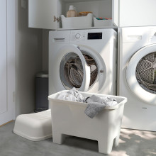 BURSJÖN مقعد مع تخزين, أبيض