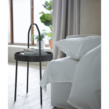 BURVIK طاولة جانبية, أسود, 38 سم