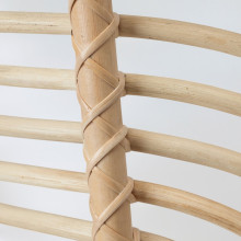 BUSKBO كرسي بذراعين, خيزران/Djupvik أبيض