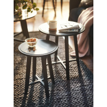 KRAGSTA مجموعة طاولات، طقم من 2, أسود