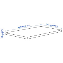 KOMPLEMENT رف, مظهر سنديان مصبوغ أبيض, 100x58 سم