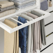 KOMPLEMENT علاقة بنطلونات تسحب للخارج, أبيض, 75x35 سم