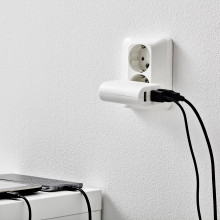 SMÅHAGEL شاحن 3 مداخل USB, أبيض