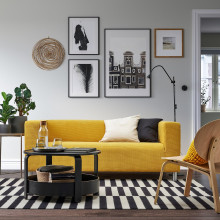 BORGEBY طاولة قهوة, أسود, 70 سم