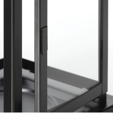 BORRBY فانوس شمع, داخلي/خارجي أسود, 28 سم