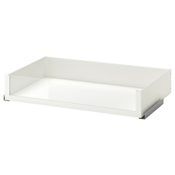 Drawer with glass front
