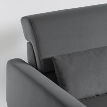 SLATORP كنبة 3 مقاعد, Hakebo رمادي غامق