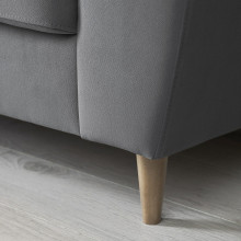 SLATORP كنبة 3 مقاعد, Hakebo رمادي غامق