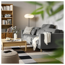 SLATORP كنبة 3 مقاعد, Hakebo رمادي غامق